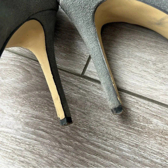 STEVE MADDEN Pilar Gray Suede Fold Over Heeled Boots - Picture 14 of 14